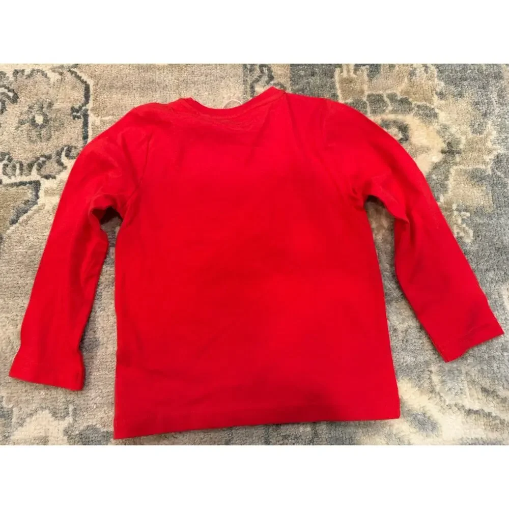 Mini Boden super stich Christmas Tree Appliqué long Sleeve Tee Shirt 3-4 Years